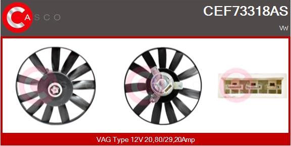 Casco CEF73318AS - Ventola, Raffreddamento motore www.autoricambi360.it