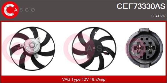 Casco CEF73330AS - Ventola, Raffreddamento motore www.autoricambi360.it