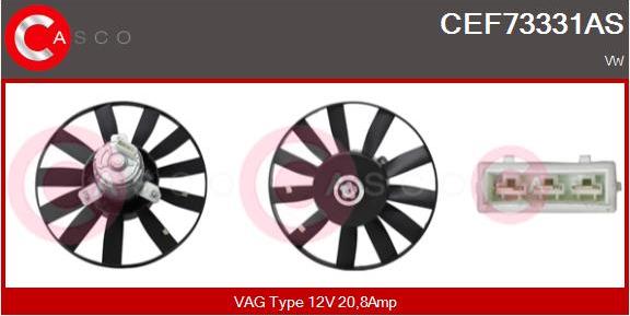 Casco CEF73331AS - Ventola, Raffreddamento motore www.autoricambi360.it