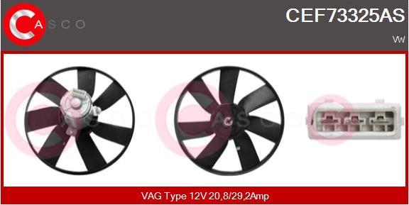 Casco CEF73325AS - Ventola, Raffreddamento motore www.autoricambi360.it