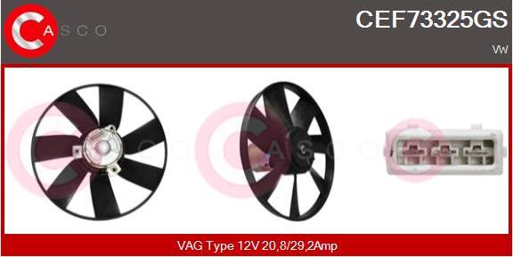 Casco CEF73325GS - Ventola, Raffreddamento motore www.autoricambi360.it