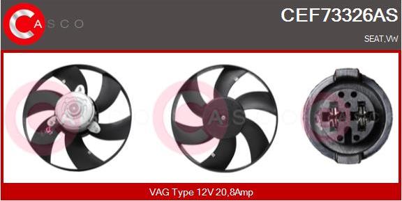 Casco CEF73326AS - Ventola, Raffreddamento motore www.autoricambi360.it