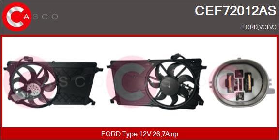 Casco CEF72012AS - Elettromotore, Ventola radiatore www.autoricambi360.it