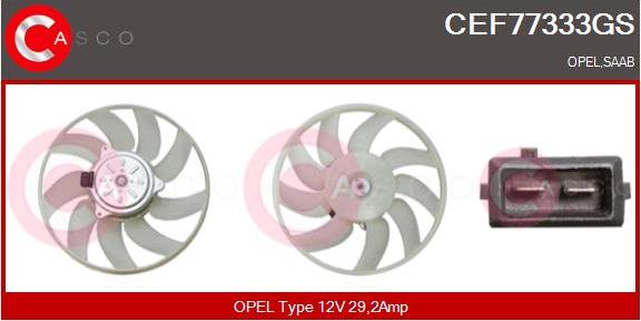 Casco CEF77333GS - Ventola, Raffreddamento motore www.autoricambi360.it