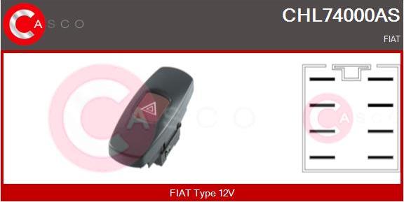 Casco CHL74000AS - Interruttore, Lampeggiatore d'emergenza www.autoricambi360.it