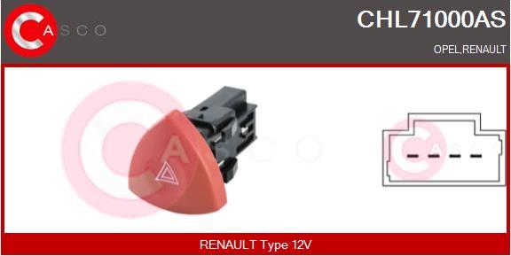 Casco CHL71000AS - Interruttore, Lampeggiatore d'emergenza www.autoricambi360.it