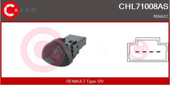 Casco CHL71008AS - Interruttore, Lampeggiatore d'emergenza www.autoricambi360.it