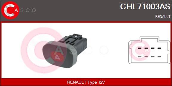 Casco CHL71003AS - Interruttore, Lampeggiatore d'emergenza www.autoricambi360.it