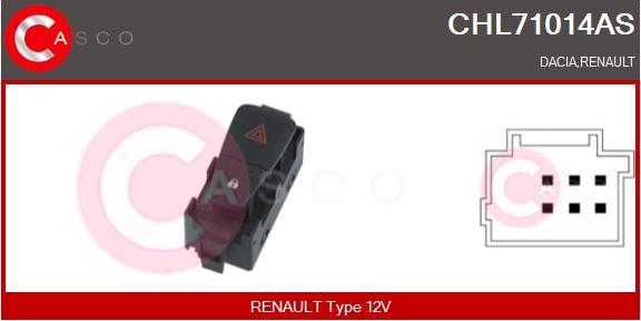 Casco CHL71014AS - Interruttore, Lampeggiatore d'emergenza www.autoricambi360.it