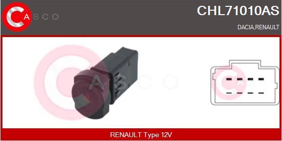 Casco CHL71010AS - Interruttore, Lampeggiatore d'emergenza www.autoricambi360.it