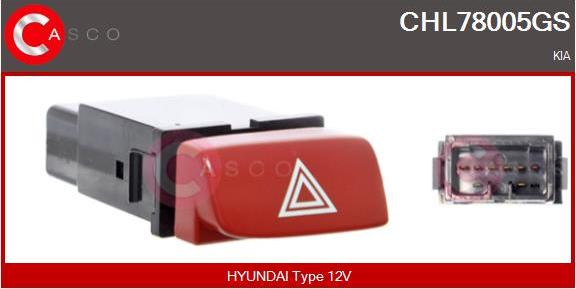 Casco CHL78005GS - Interruttore, Lampeggiatore d'emergenza www.autoricambi360.it