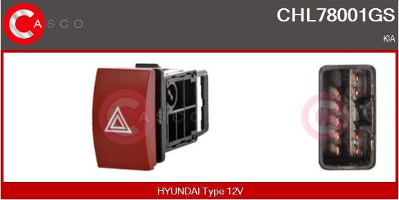 Casco CHL78001GS - Interruttore, Lampeggiatore d'emergenza www.autoricambi360.it