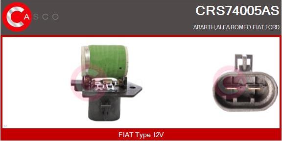 Casco CRS74005AS - Resistore addizionale, Elettromotore-Ventola radiatore www.autoricambi360.it