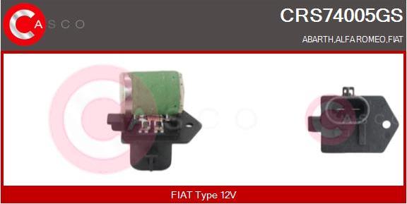 Casco CRS74005GS - Resistore addizionale, Elettromotore-Ventola radiatore www.autoricambi360.it