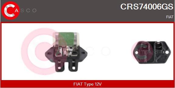 Casco CRS74006GS - Resistore addizionale, Elettromotore-Ventola radiatore www.autoricambi360.it