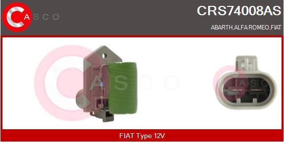 Casco CRS74008AS - Resistore addizionale, Elettromotore-Ventola radiatore www.autoricambi360.it