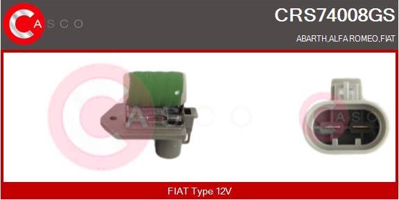Casco CRS74008GS - Resistore addizionale, Elettromotore-Ventola radiatore www.autoricambi360.it