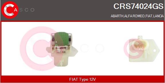 Casco CRS74024GS - Resistore addizionale, Elettromotore-Ventola radiatore www.autoricambi360.it