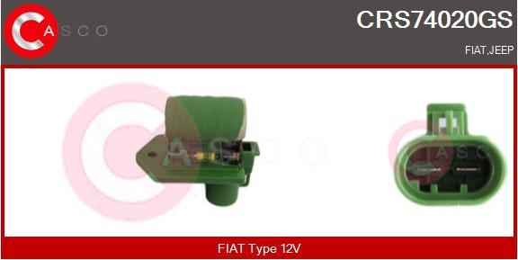 Casco CRS74020GS - Resistore addizionale, Elettromotore-Ventola radiatore www.autoricambi360.it