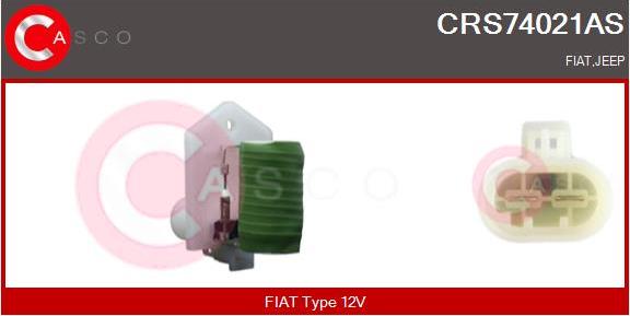 Casco CRS74021AS - Resistore addizionale, Elettromotore-Ventola radiatore www.autoricambi360.it