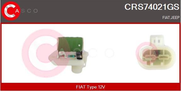 Casco CRS74021GS - Resistore addizionale, Elettromotore-Ventola radiatore www.autoricambi360.it