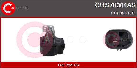 Casco CRS70004AS - Resistore addizionale, Elettromotore-Ventola radiatore www.autoricambi360.it