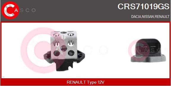 Casco CRS71019GS - Resistore addizionale, Elettromotore-Ventola radiatore www.autoricambi360.it