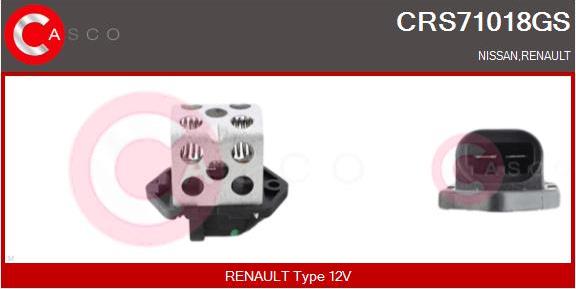 Casco CRS71018GS - Resistore addizionale, Elettromotore-Ventola radiatore www.autoricambi360.it