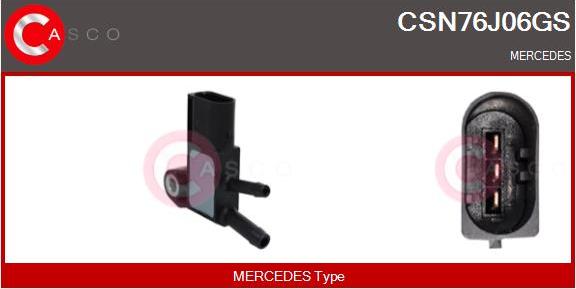 Casco CSN76J06GS - Sensore, Pressione gas scarico www.autoricambi360.it
