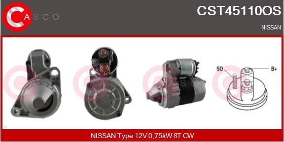 Casco CST45110OS - Motorino d'avviamento www.autoricambi360.it