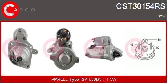 Casco CST30154RS - Motorino d'avviamento www.autoricambi360.it