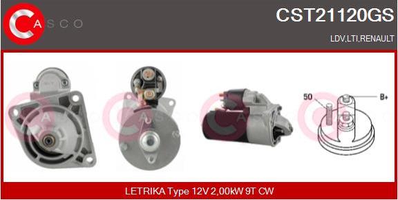 Casco CST21120GS - Motorino d'avviamento www.autoricambi360.it