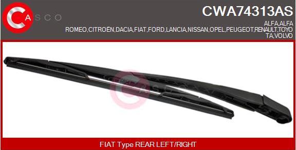 Casco CWA74313AS - Braccio tergi, Pulizia cristalli www.autoricambi360.it