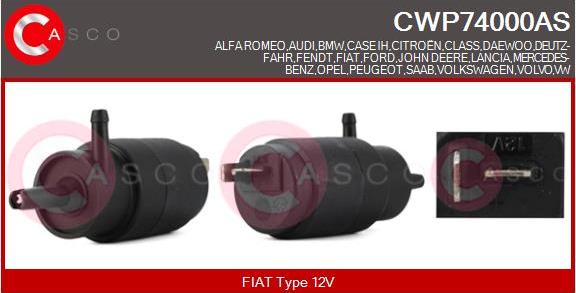 Casco CWP74000AS - Pompa acqua lavaggio, Pulizia cristalli www.autoricambi360.it