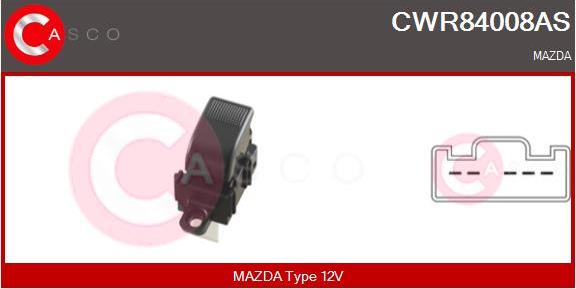 Casco CWR84008AS - Interruttore, Alzacristallo www.autoricambi360.it