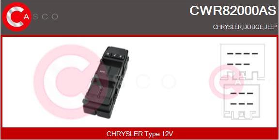 Casco CWR82000AS - Interruttore, Alzacristallo www.autoricambi360.it