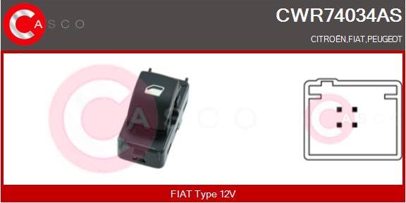 Casco CWR74034AS - Interruttore, Alzacristallo www.autoricambi360.it