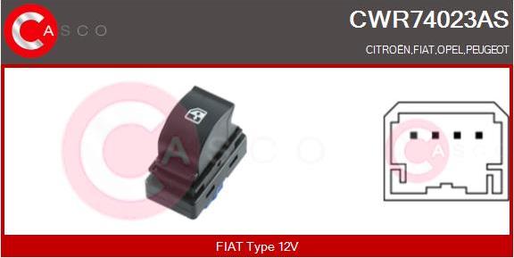 Casco CWR74023AS - Interruttore, Alzacristallo www.autoricambi360.it