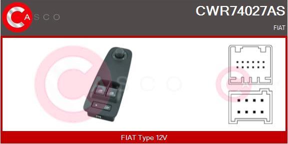 Casco CWR74027AS - Interruttore, Alzacristallo www.autoricambi360.it