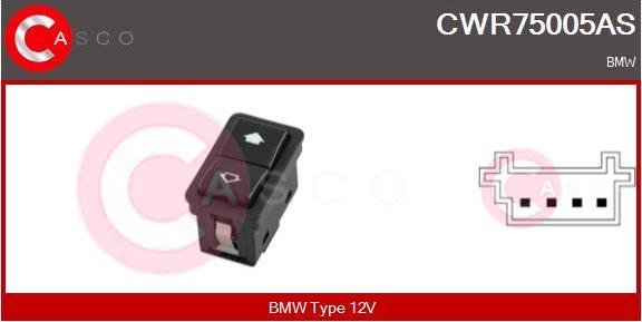 Casco CWR75005AS - Interruttore, Alzacristallo www.autoricambi360.it