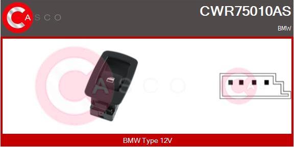 Casco CWR75010AS - Interruttore, Alzacristallo www.autoricambi360.it