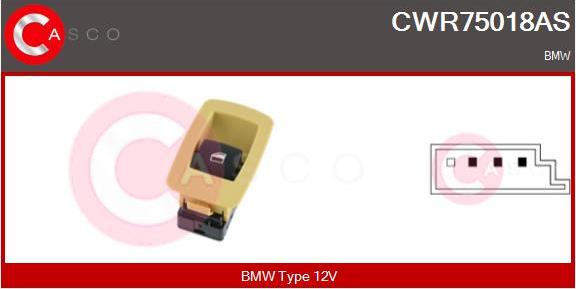 Casco CWR75018AS - Interruttore, Alzacristallo www.autoricambi360.it