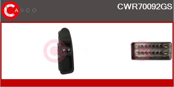 Casco CWR70092GS - Interruttore, Alzacristallo www.autoricambi360.it