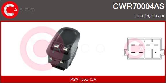 Casco CWR70004AS - Interruttore, Alzacristallo www.autoricambi360.it
