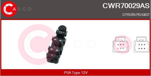 Casco CWR70029AS - Interruttore, Alzacristallo www.autoricambi360.it