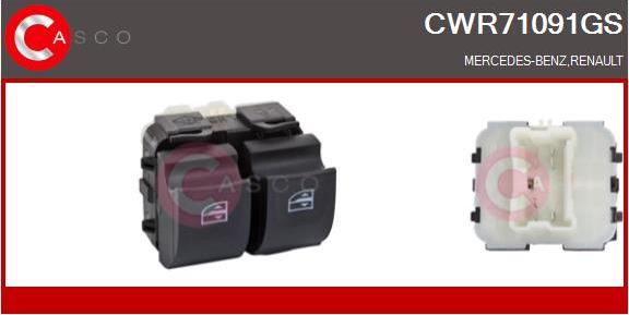 Casco CWR71091GS - Interruttore, Alzacristallo www.autoricambi360.it