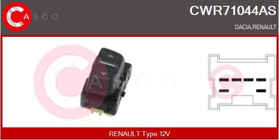 Casco CWR71044AS - Interruttore, Alzacristallo www.autoricambi360.it