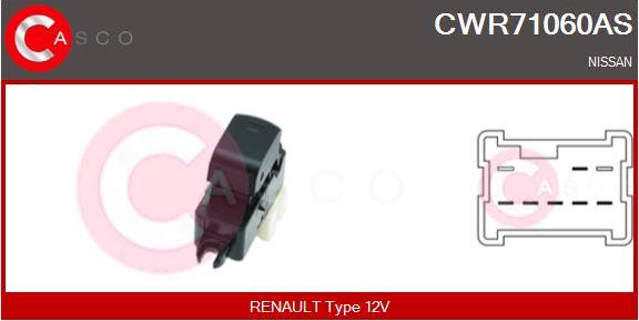 Casco CWR71060AS - Interruttore, Alzacristallo www.autoricambi360.it