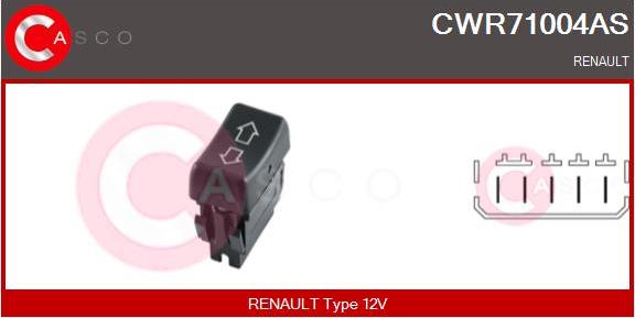 Casco CWR71004AS - Interruttore, Alzacristallo www.autoricambi360.it