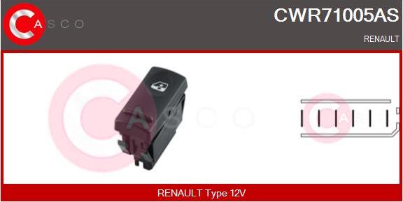 Casco CWR71005AS - Interruttore, Alzacristallo www.autoricambi360.it